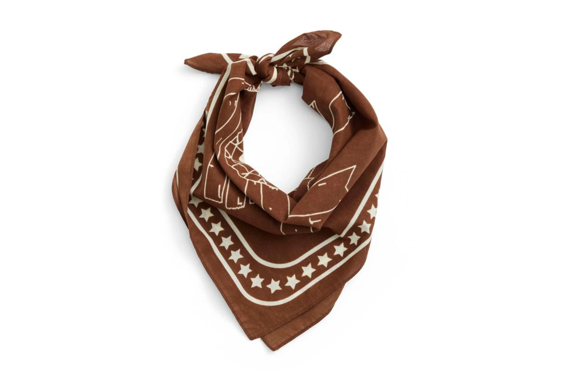 HAY Dogs Scarf (Recycled) 55 x 55 Brown