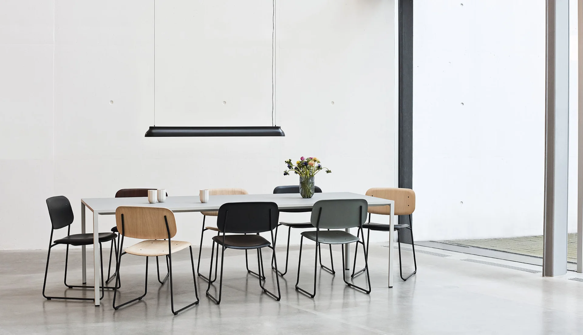 PC linear pendant soft black