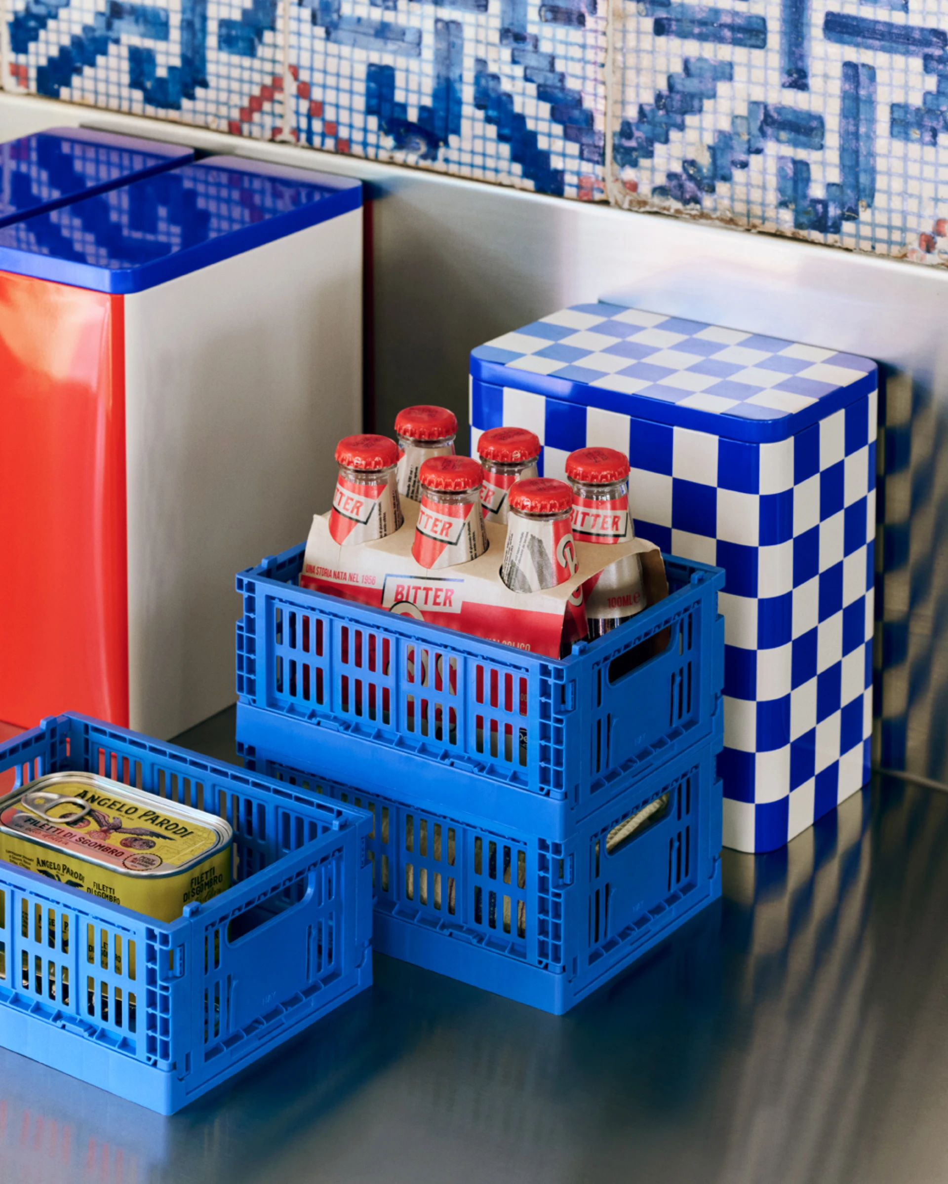 HAY Colour Crate Mini Set of 2 Electric blue