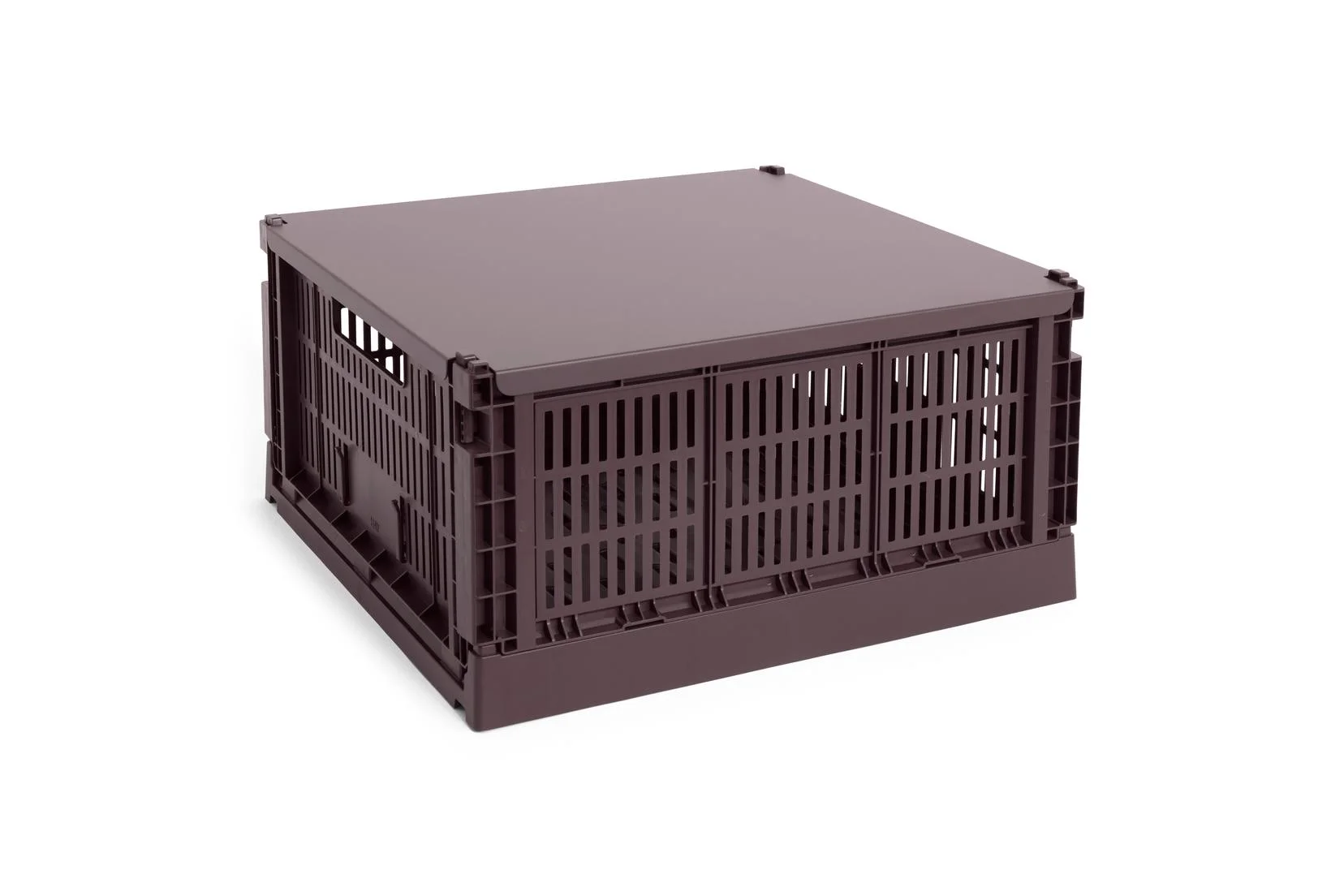 HAY Colour Crate Lid Metal Large Square Bordeaux