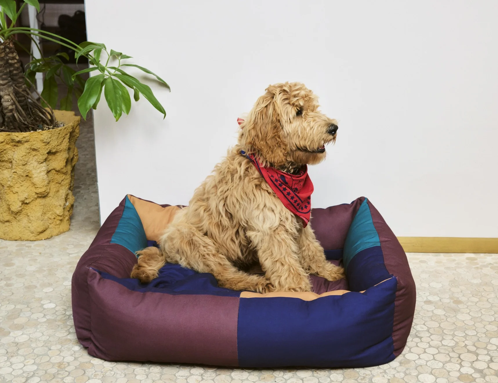 HAY Dogs Bed Large Burgundy, green