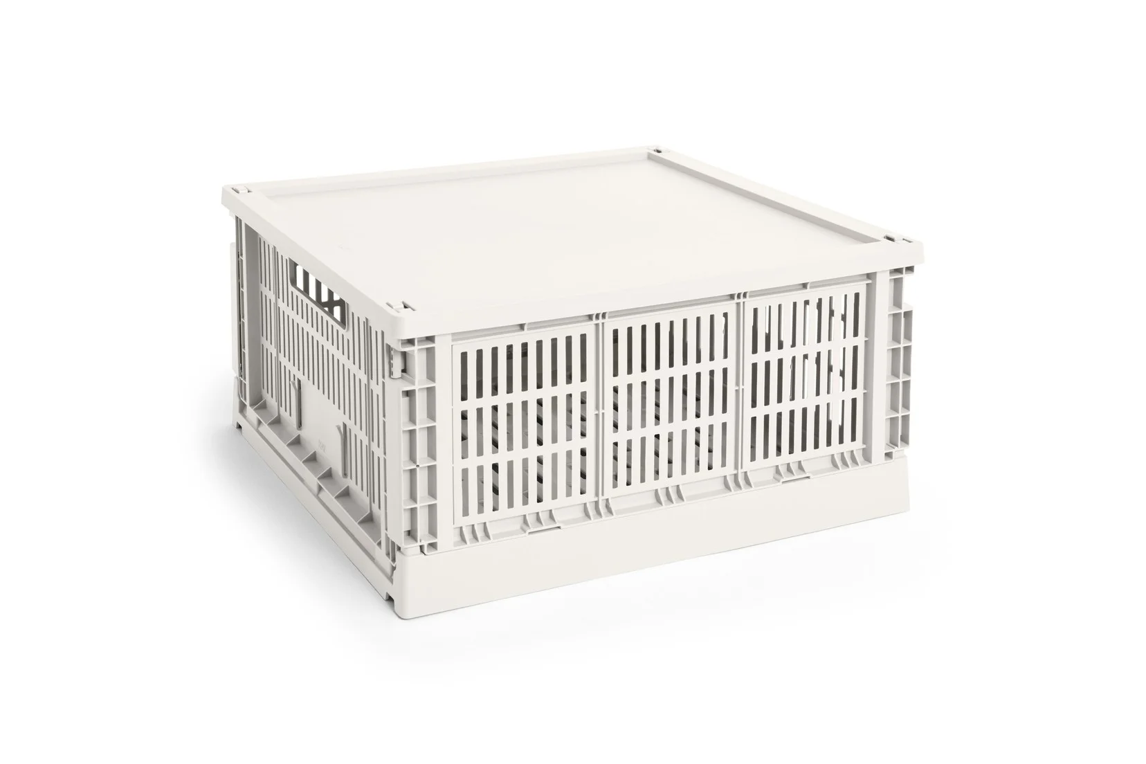 HAY Colour Crate Lid Plastic Large Square Off-white