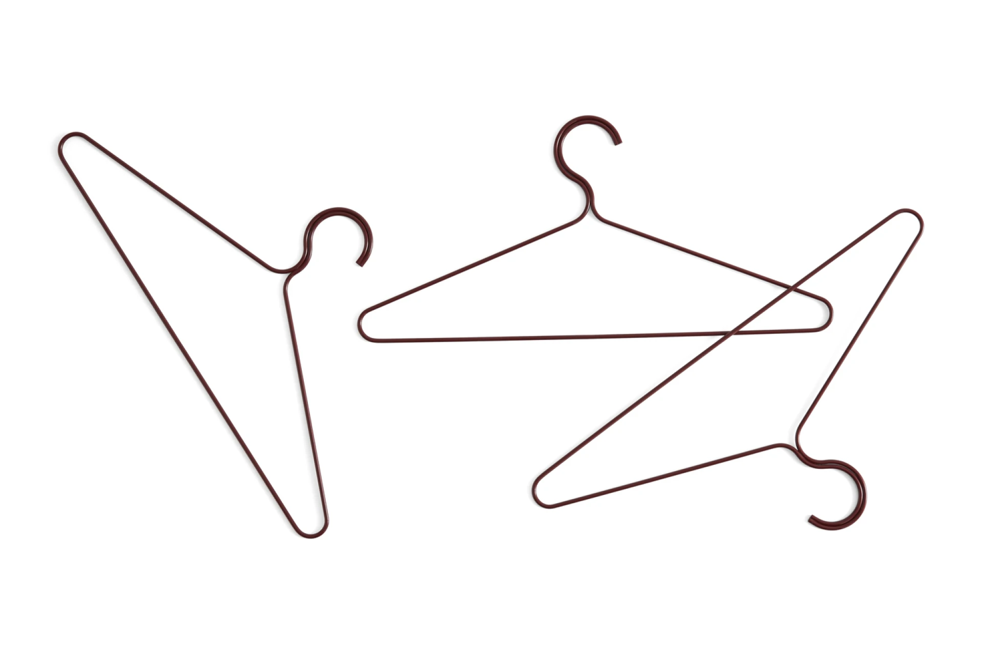 Colour Hanger Set of 3  Maroon red Colour Hanger Set of 3  Maroon red