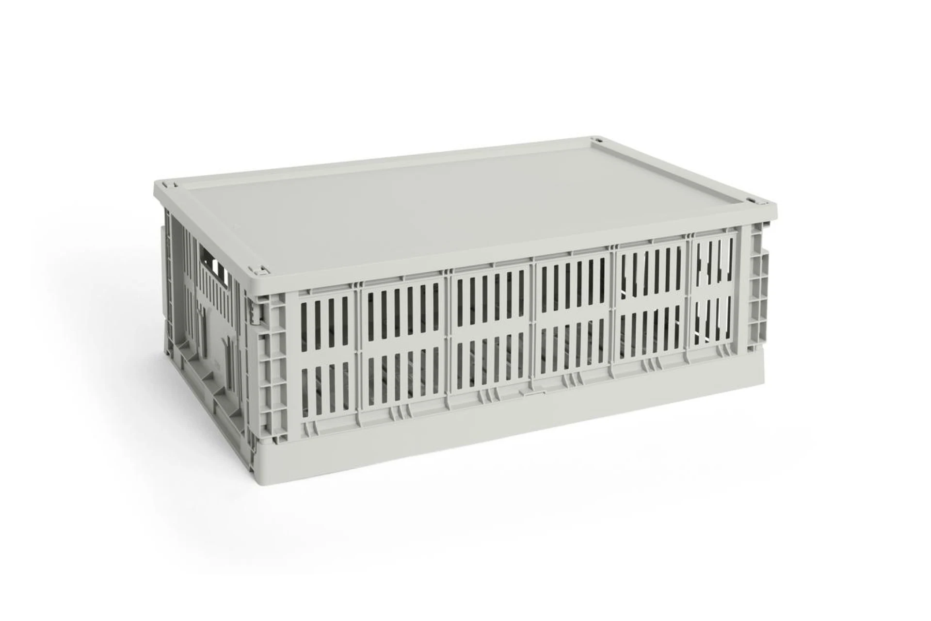 HAY Colour Crate Lid Plastic Large Grey