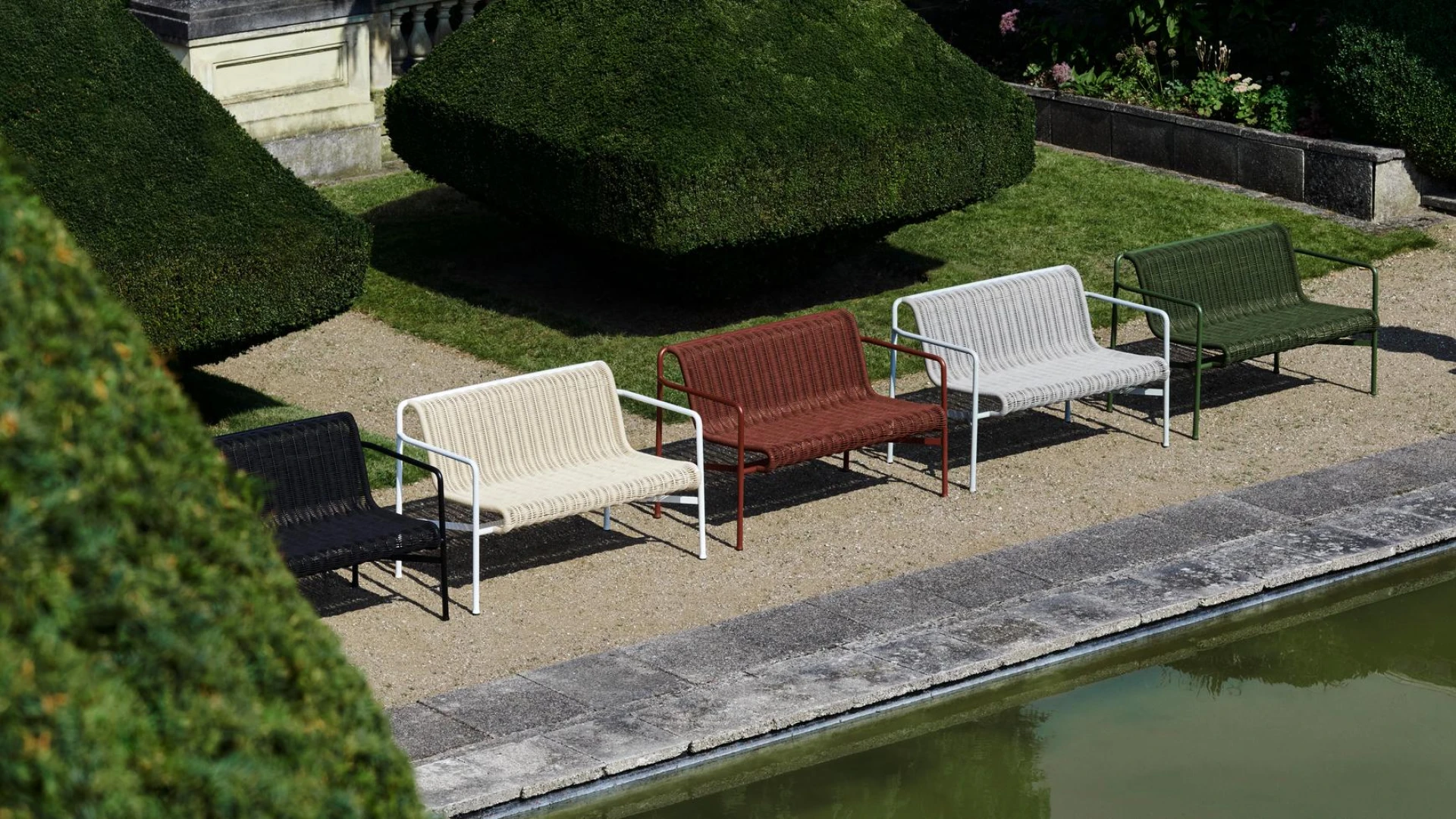 Palissade Cord Dining Bench with Armrest