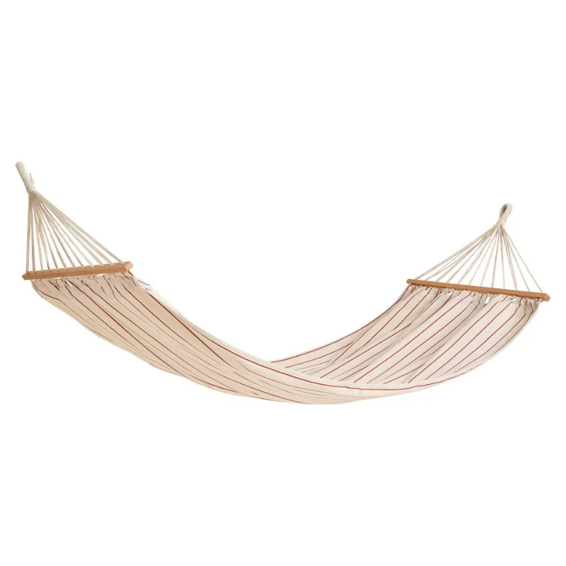 Outdoor Market Hammock Beige red stripe