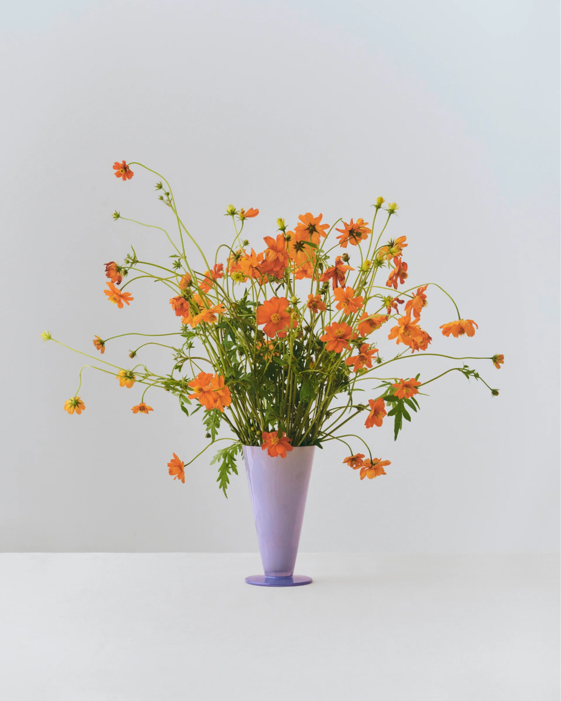 Conical Vase Small Light blue and lavender blue