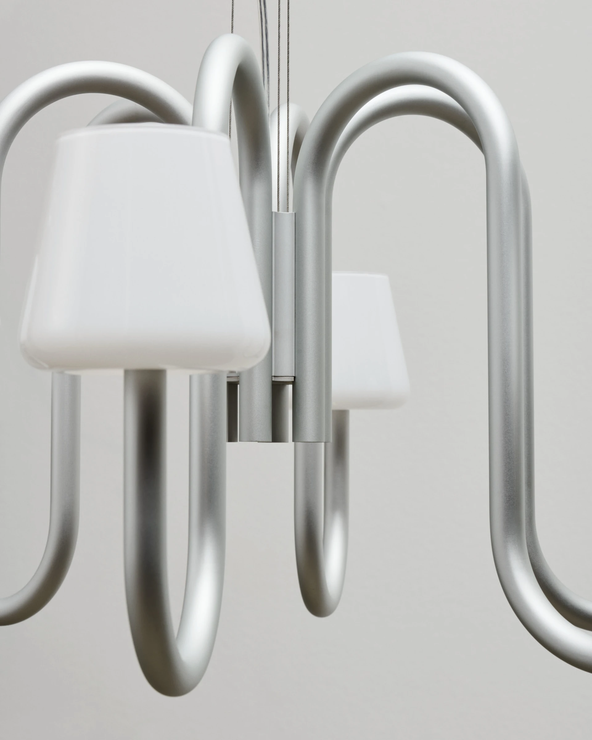 Apollo Chandelier 745 White opal glass