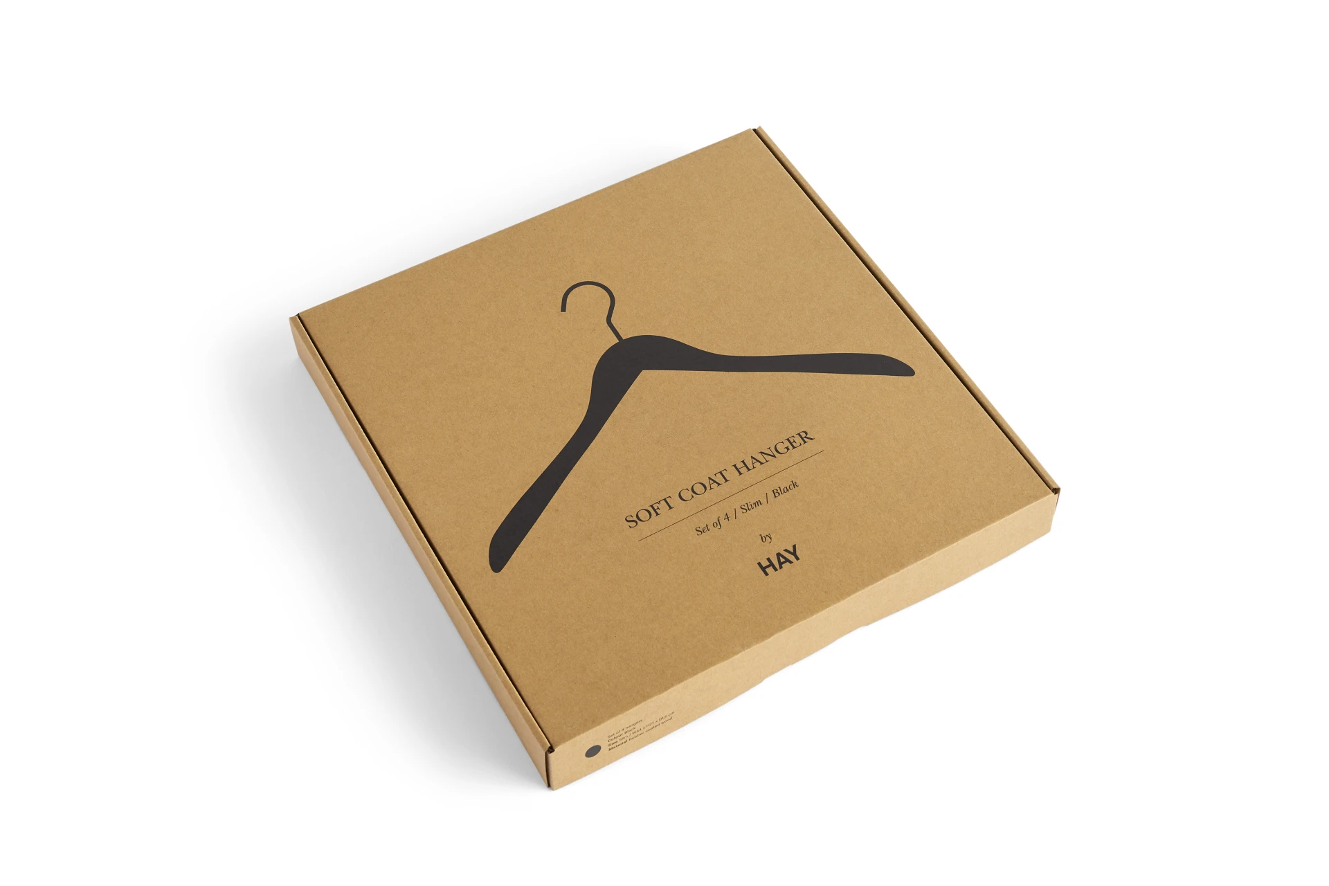 Soft Coat Hanger Set of 4 Slim Black