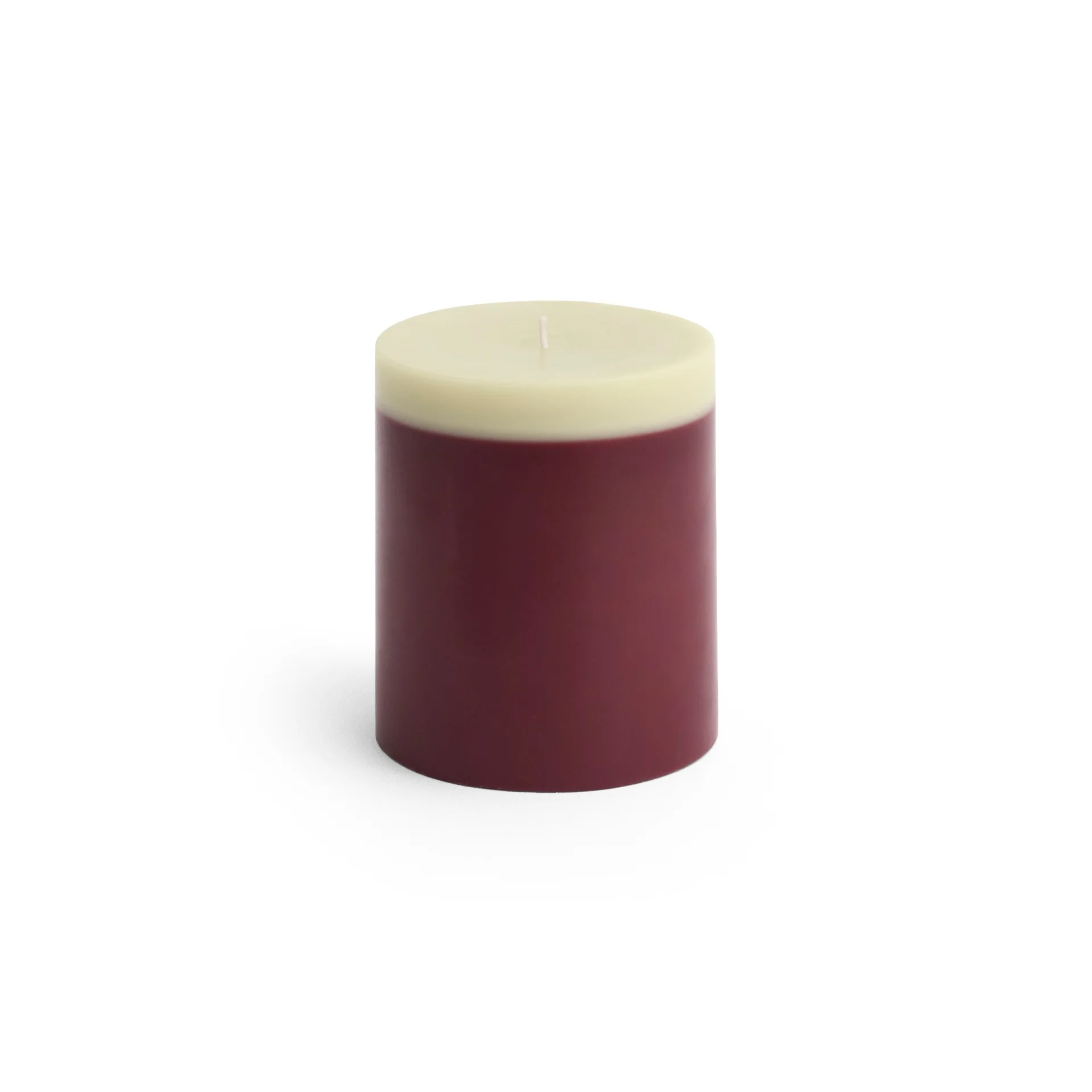 Silo Candle Medium Bordeaux and lime white