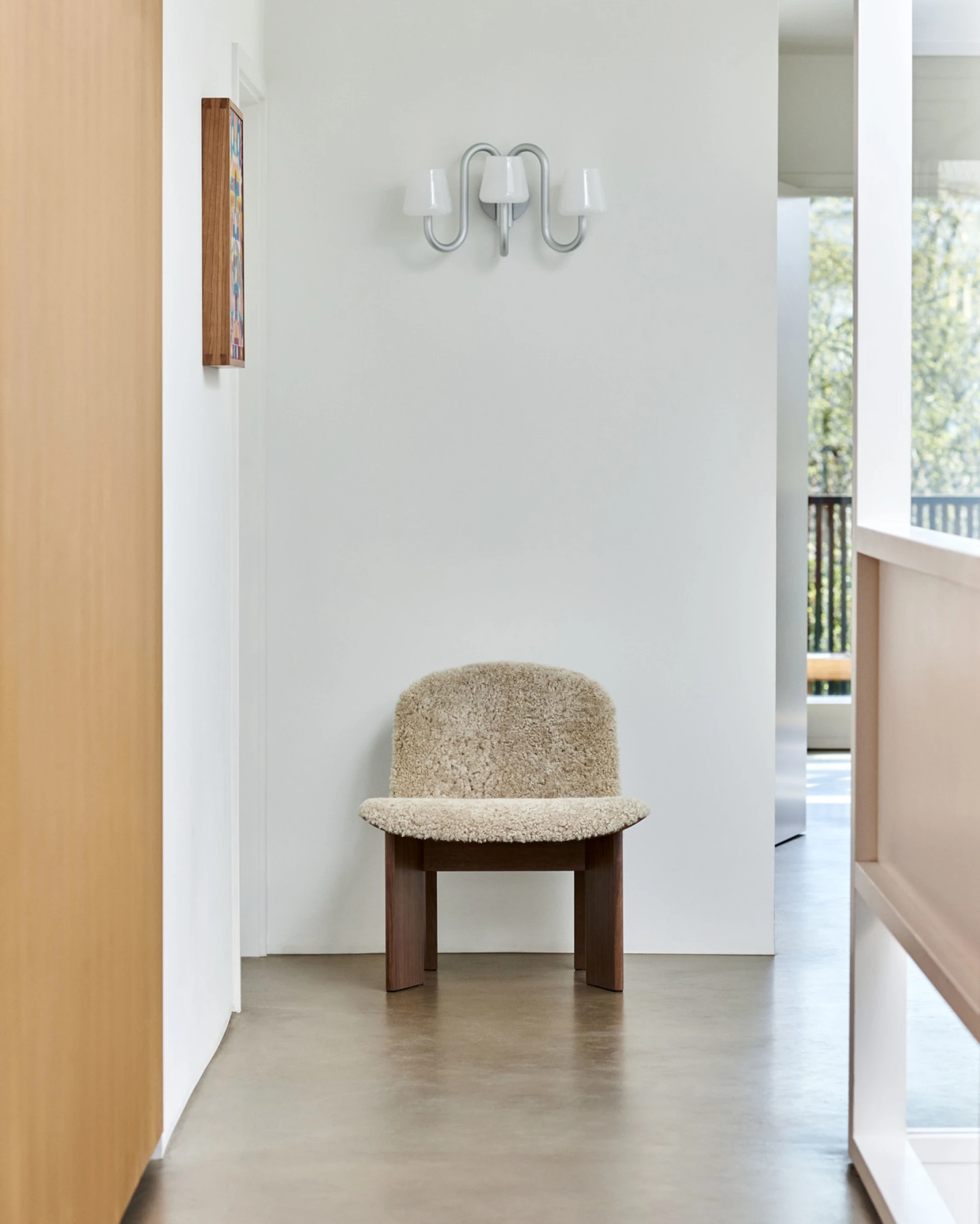 Apollo Wall Sconce White opal glass