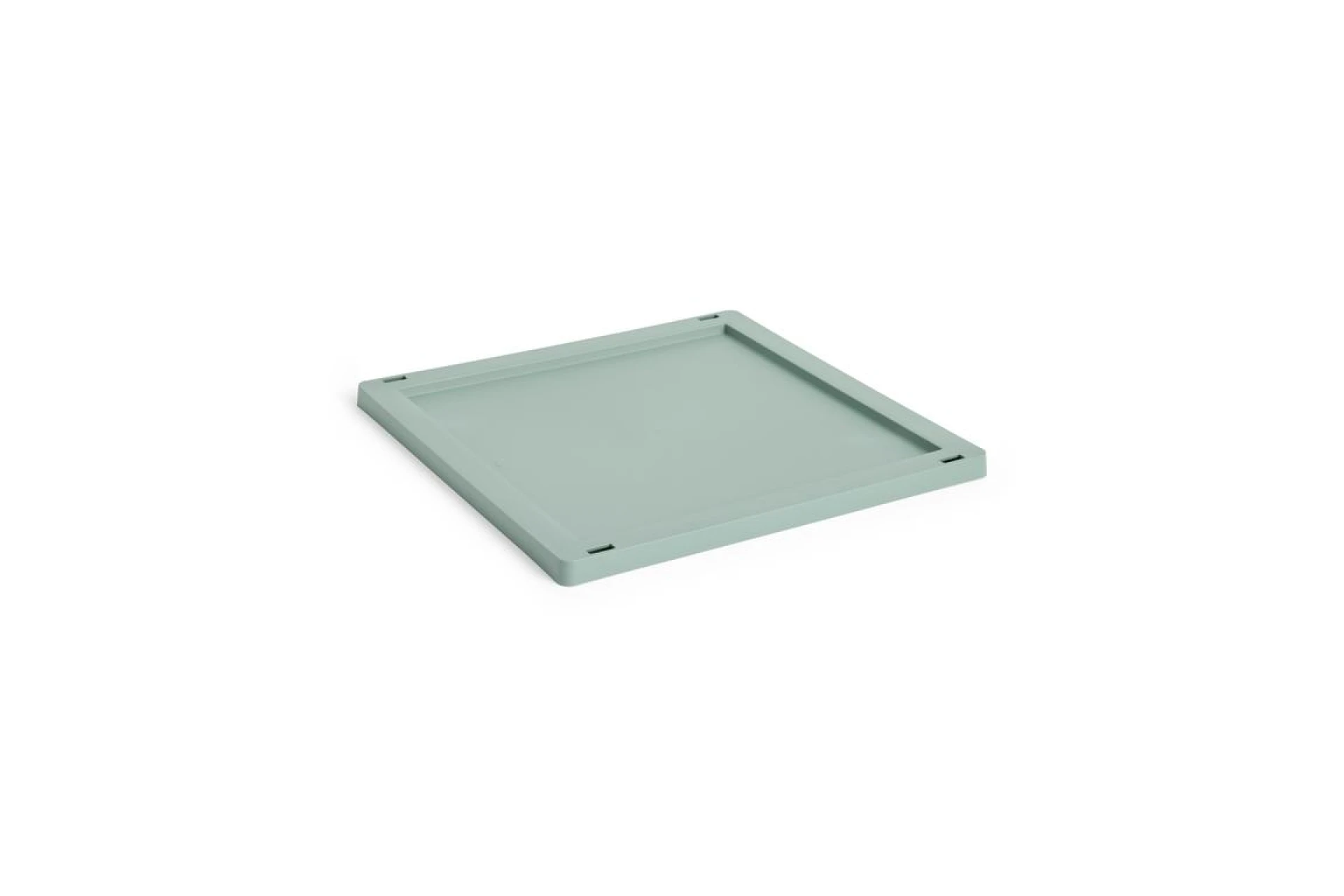 HAY Colour Crate Lid Plastic Medium Square/Cube Sage green