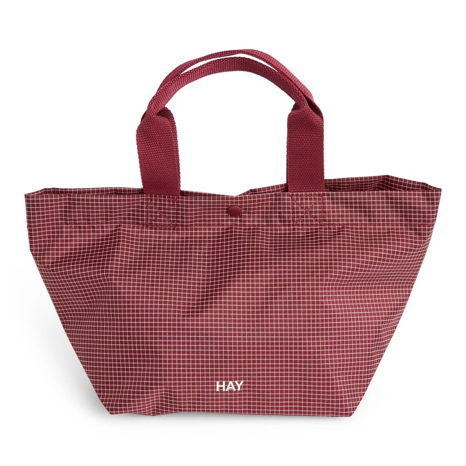 Grid Everyday Bag Mini Burgundy
