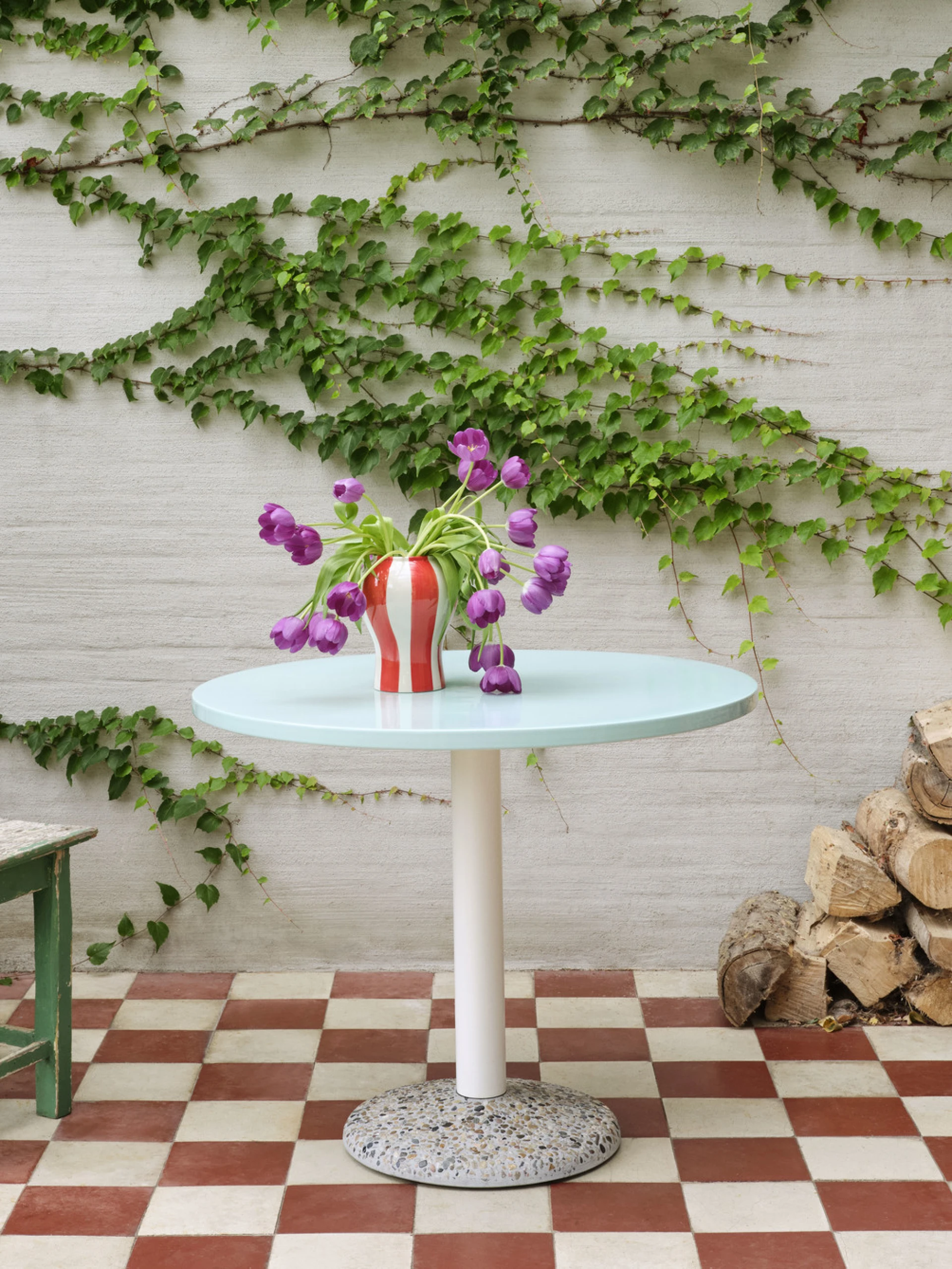 Ceramic Table Ø90 x H74 Light mint
