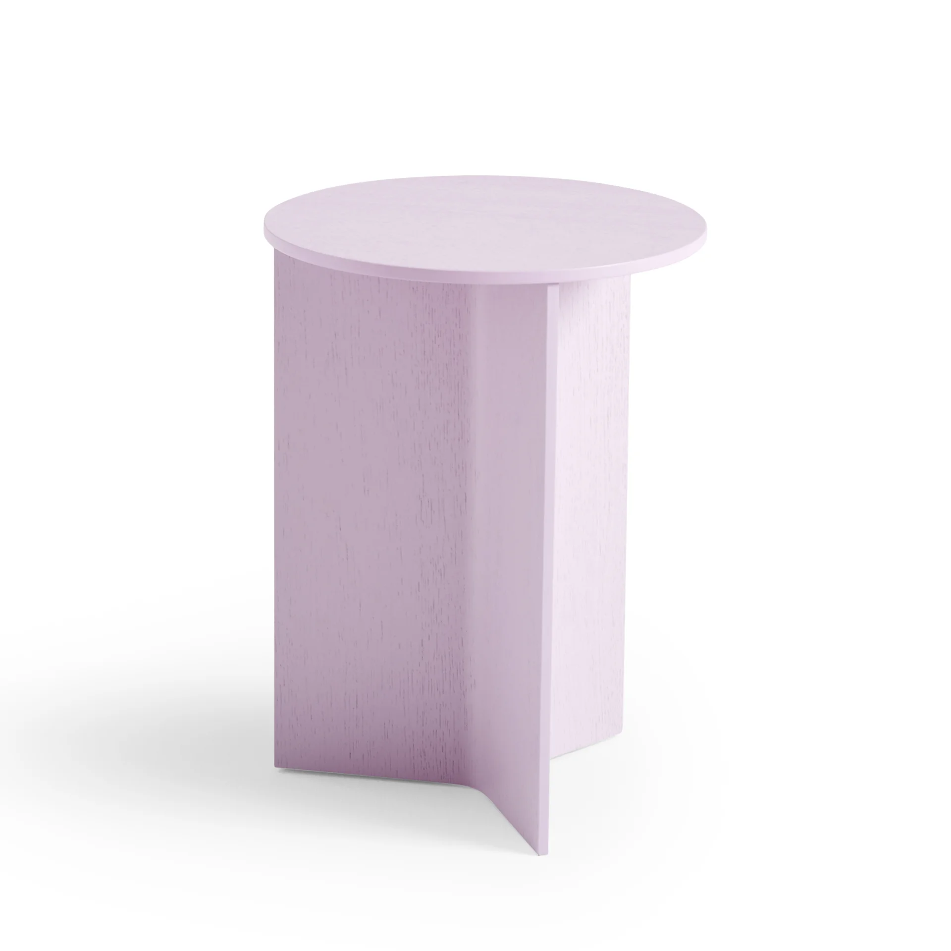 Slit Table Wood Round High Pink