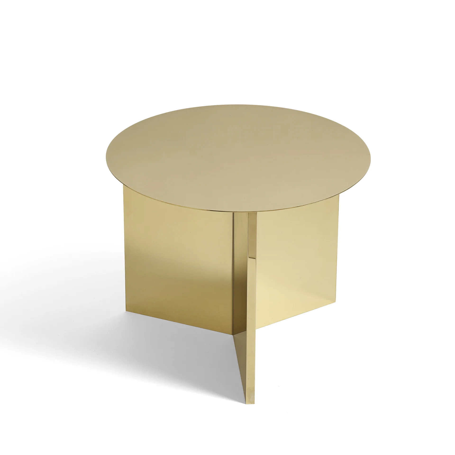 Slit Table Round Brass