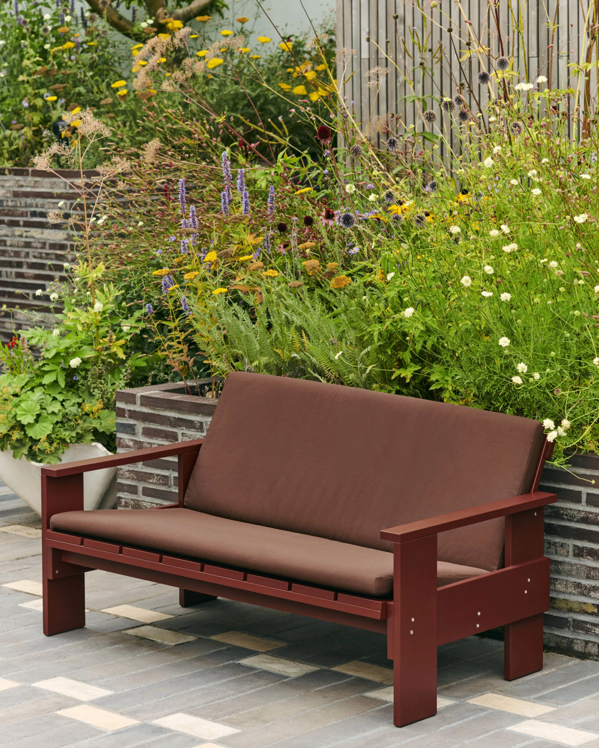 Folding Cushion for Crate Lounge Sofa Iron red