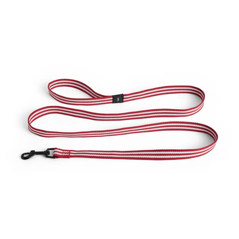 HAY Dogs Leash Flat S/M Red and white stripe