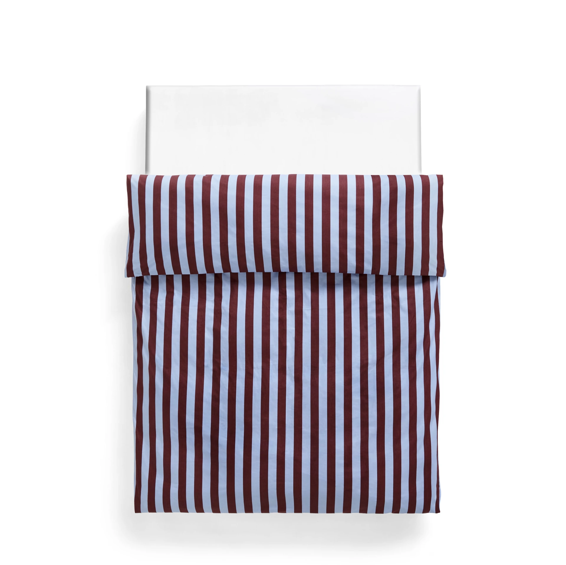 Été duvet cover 140 x 200 bordeaux and sky blue