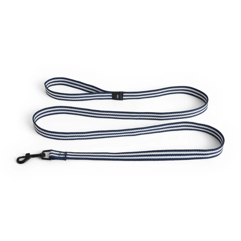 HAY Dogs Leash Flat S/M Blue and white stripe