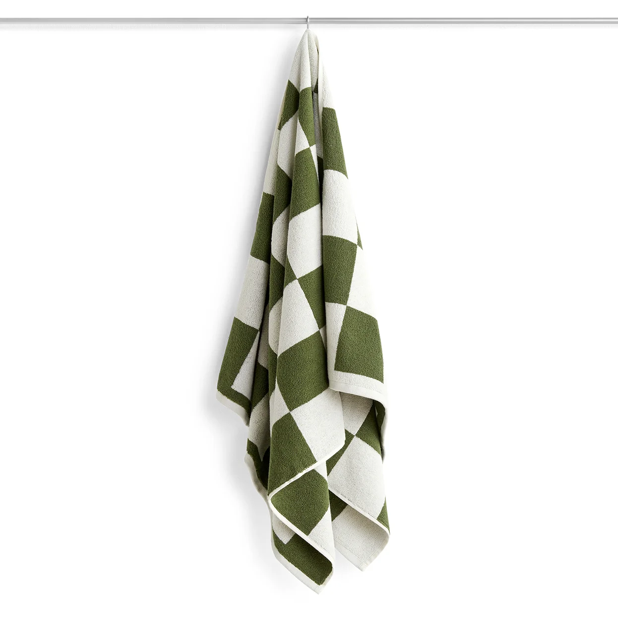 Check Bath Towel Matcha
