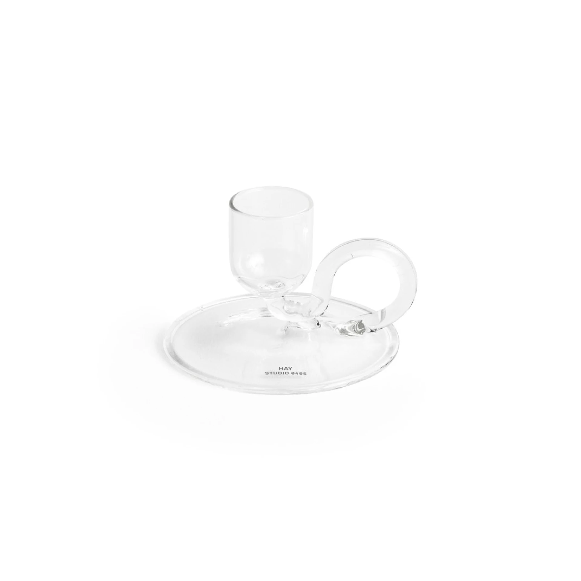Tiny Candleholder Curved Clear
