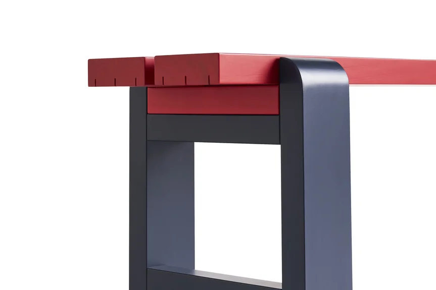 Weekday Bench Duo Wine red, Steel blue