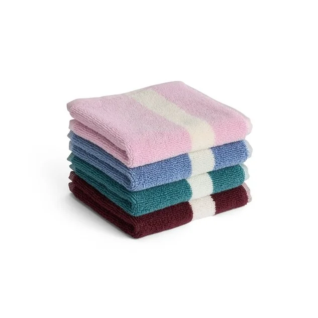 Stripe Wash Cloth Cool pink