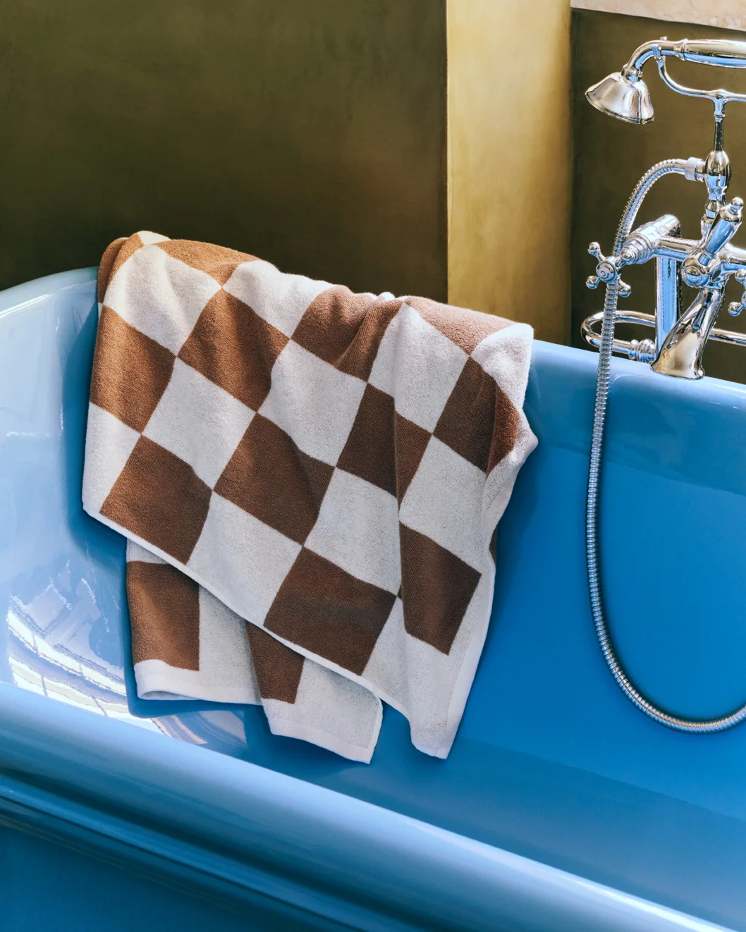 Check Bath Towel Cappuccino