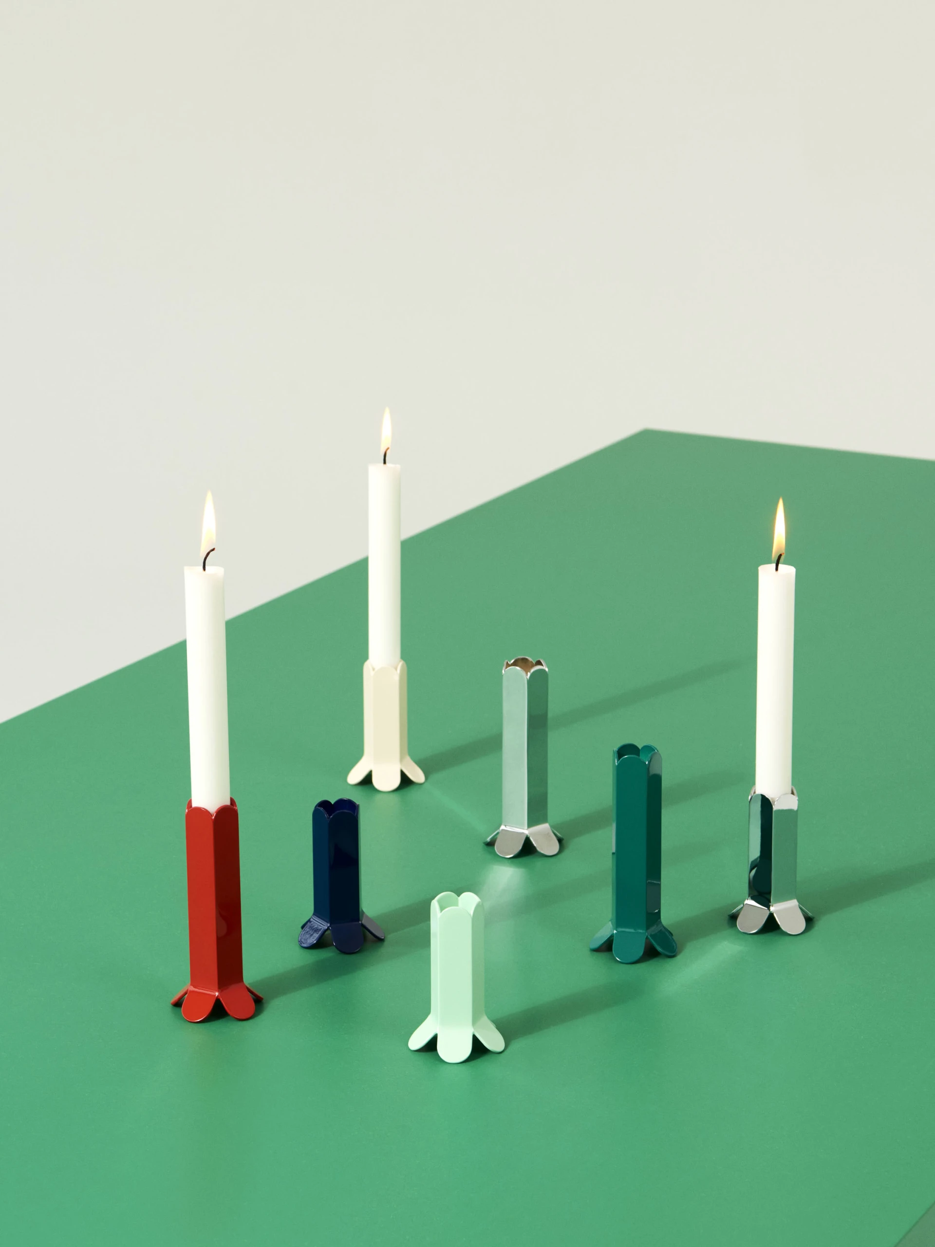 Arcs Candleholder S Dark blue