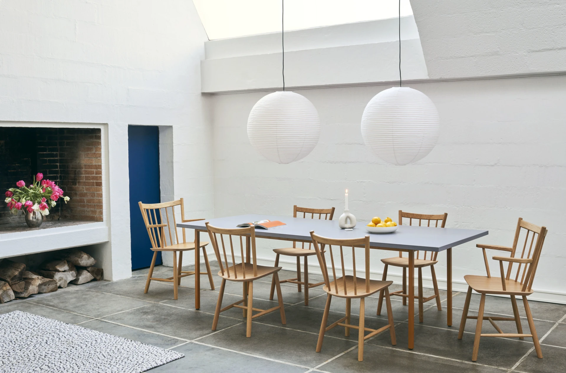 J41 Chair Beech Warm grey