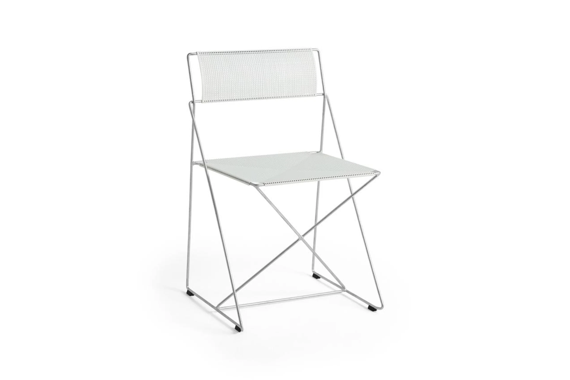 X-Line Chair Galvanised base - Chalk white powder coated seat/back