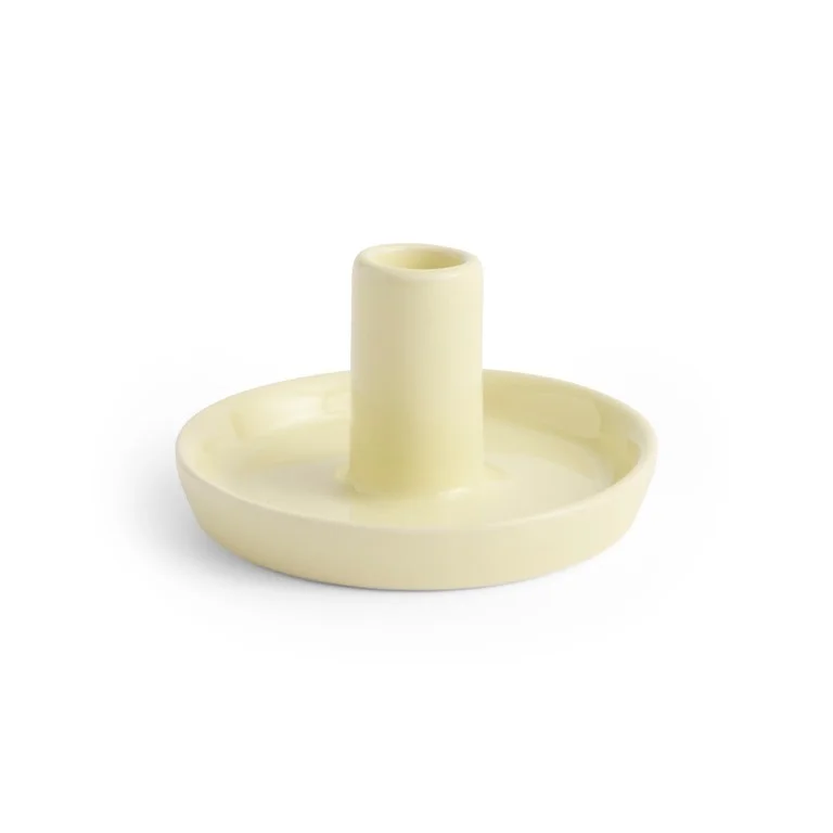 Disc Candleholder X-Small Slim Lime white