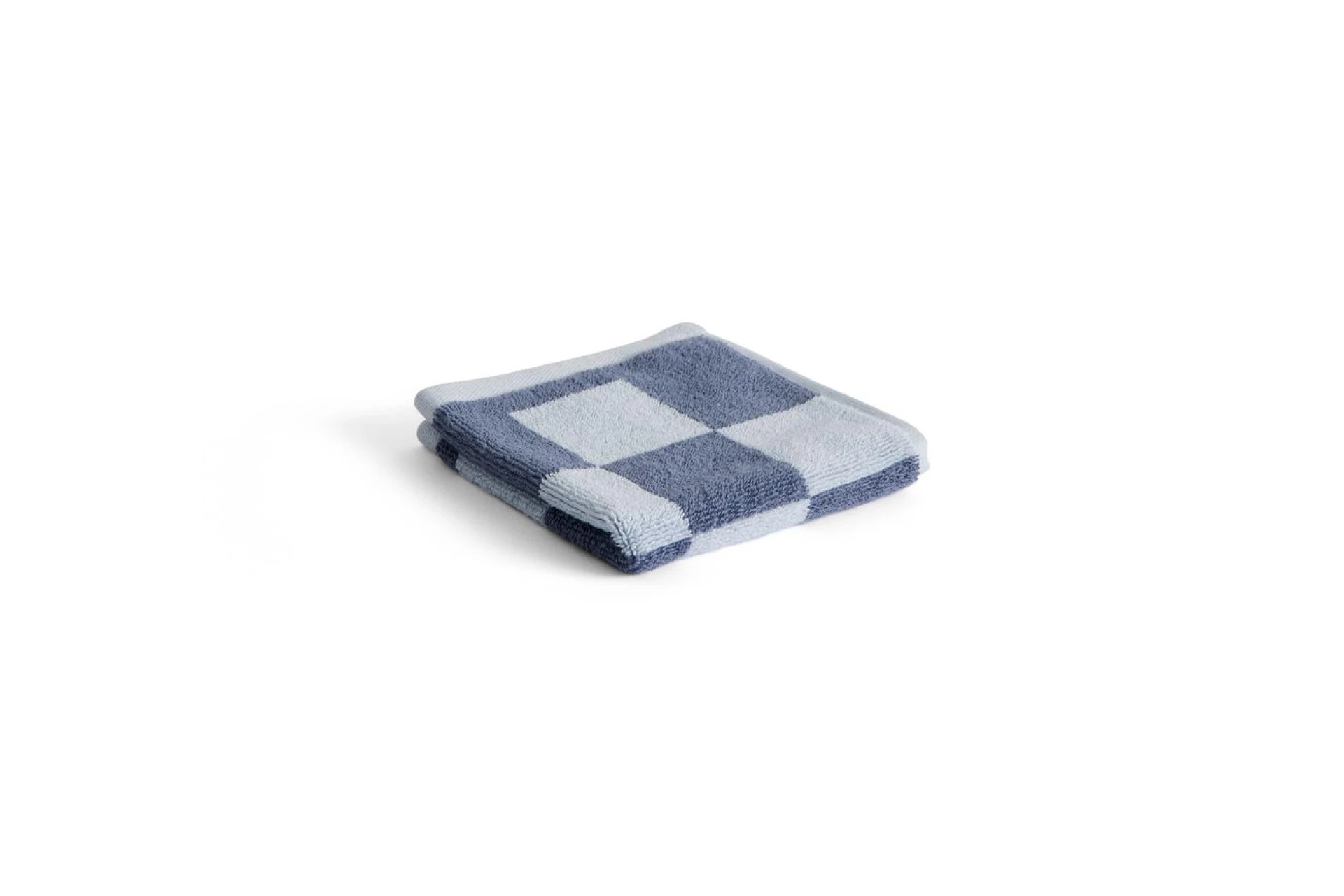 Check Wash Cloth Steel blue