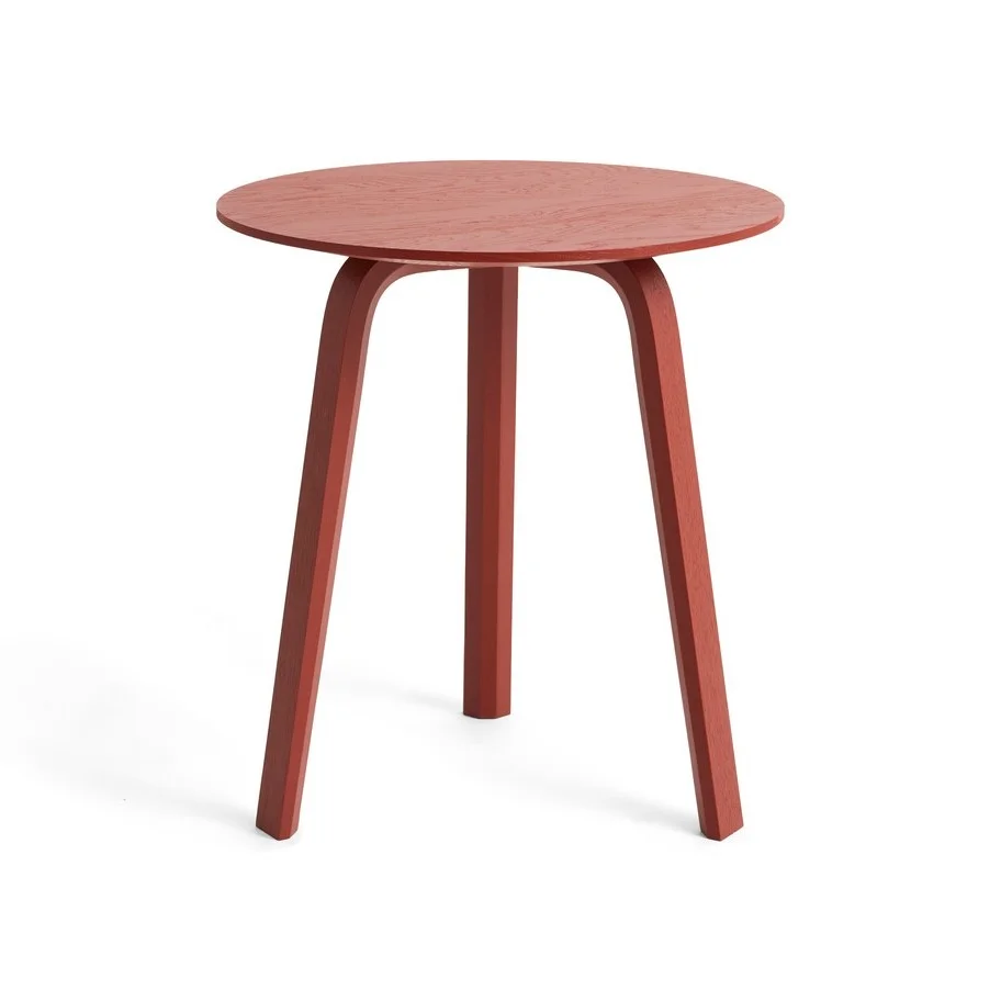 Bella Coffee Table D45 x H49 Tile red water-based lacquered solid oak