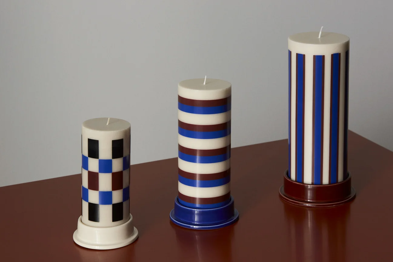 Column Candleholder Small Light grey