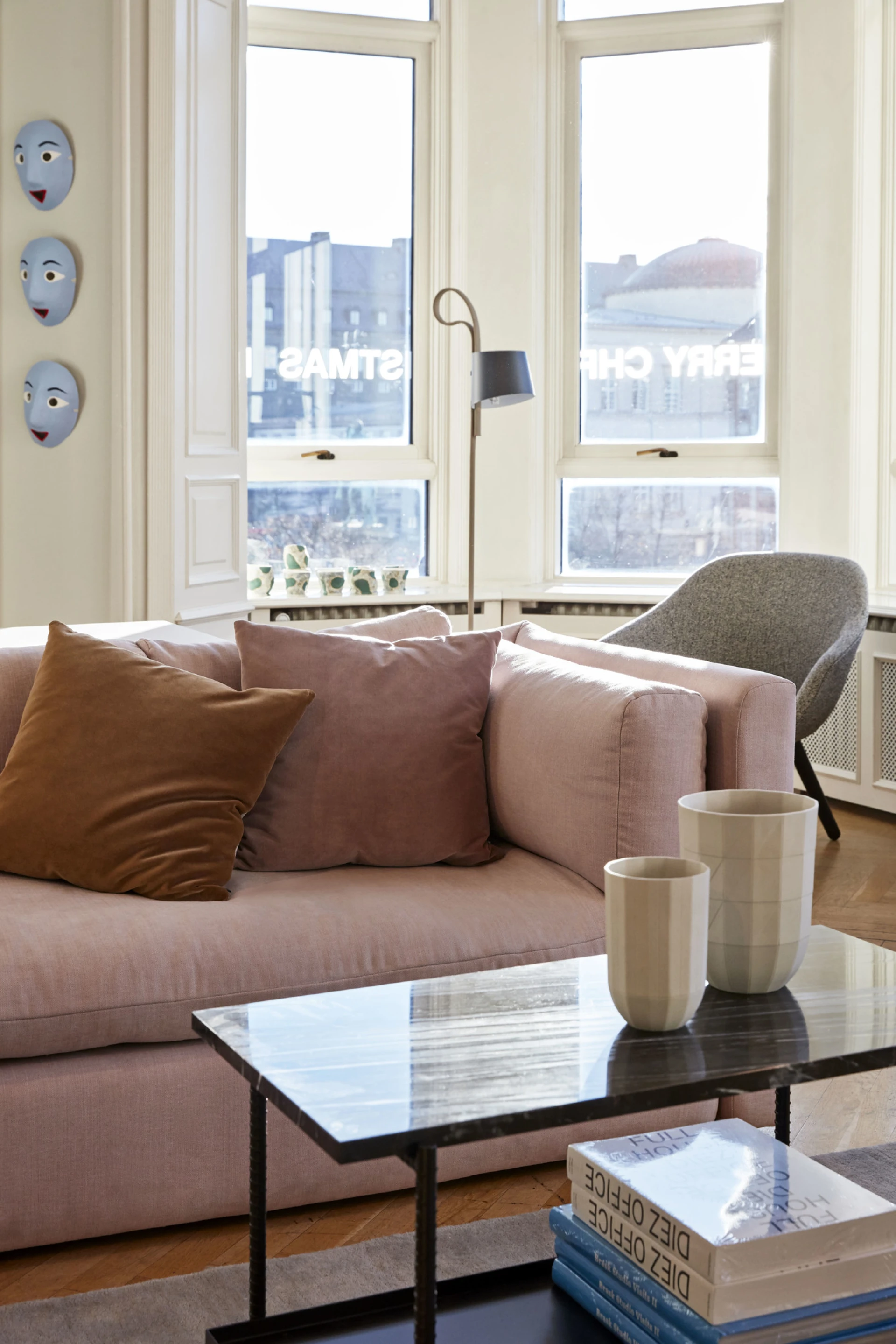 Rebar Rectangular Side Table Soft black frame with Two trays in Soft black steel and marble L75 x W44 x H55  Rebar Rectangular Side Table Soft black frame with Two trays in Soft black steel and marble L75 x W44 x H55