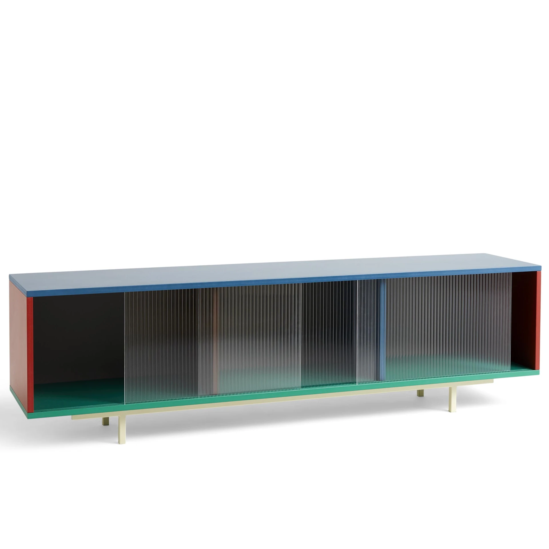 Colour Cabinet Large Multi Floor w. Glass doors