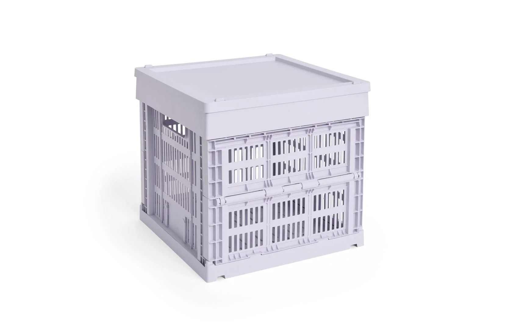 HAY Colour Crate Lid Plastic Medium Square/Cube Lavender