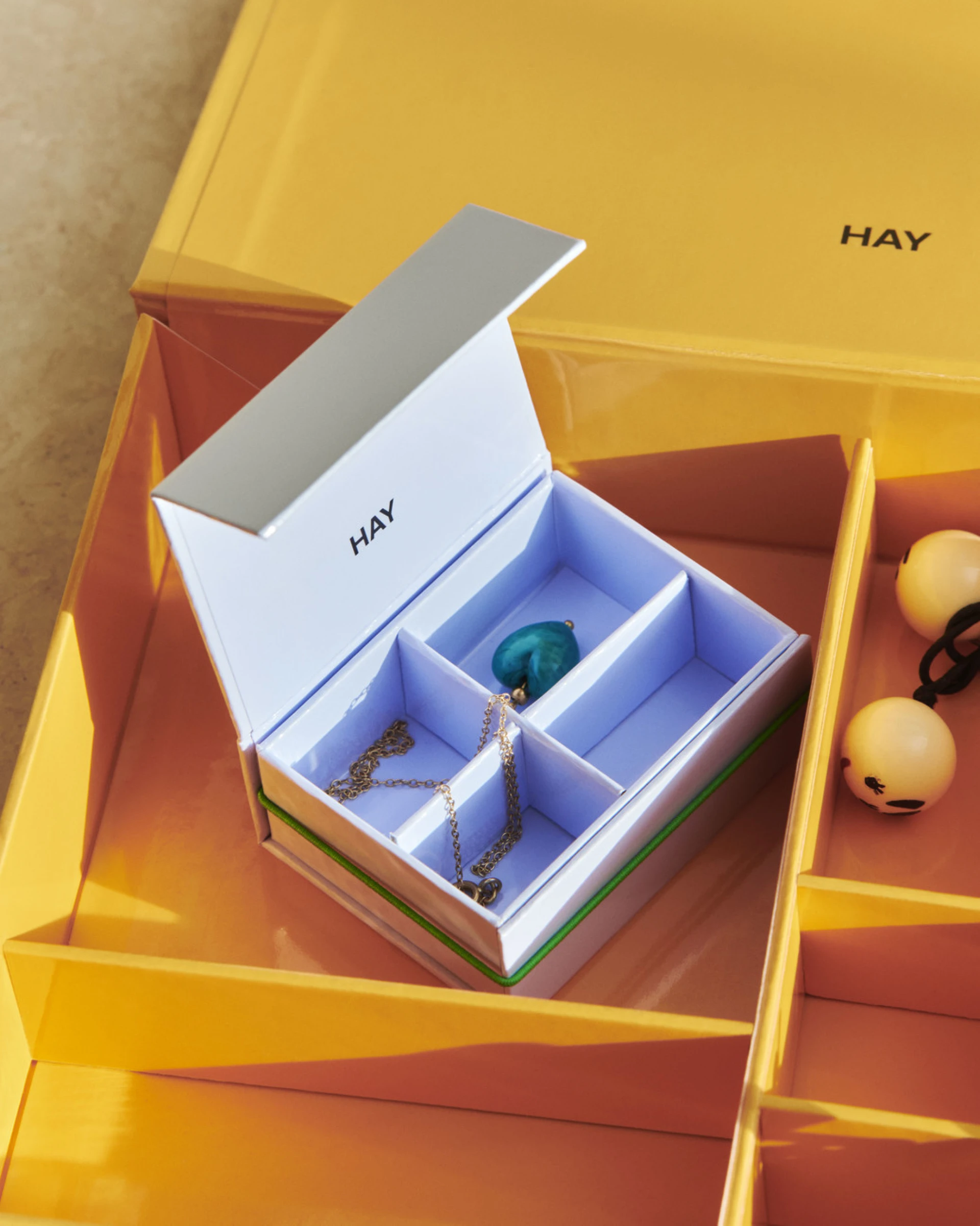 Colour Storage Jewellery Box Egg yolk