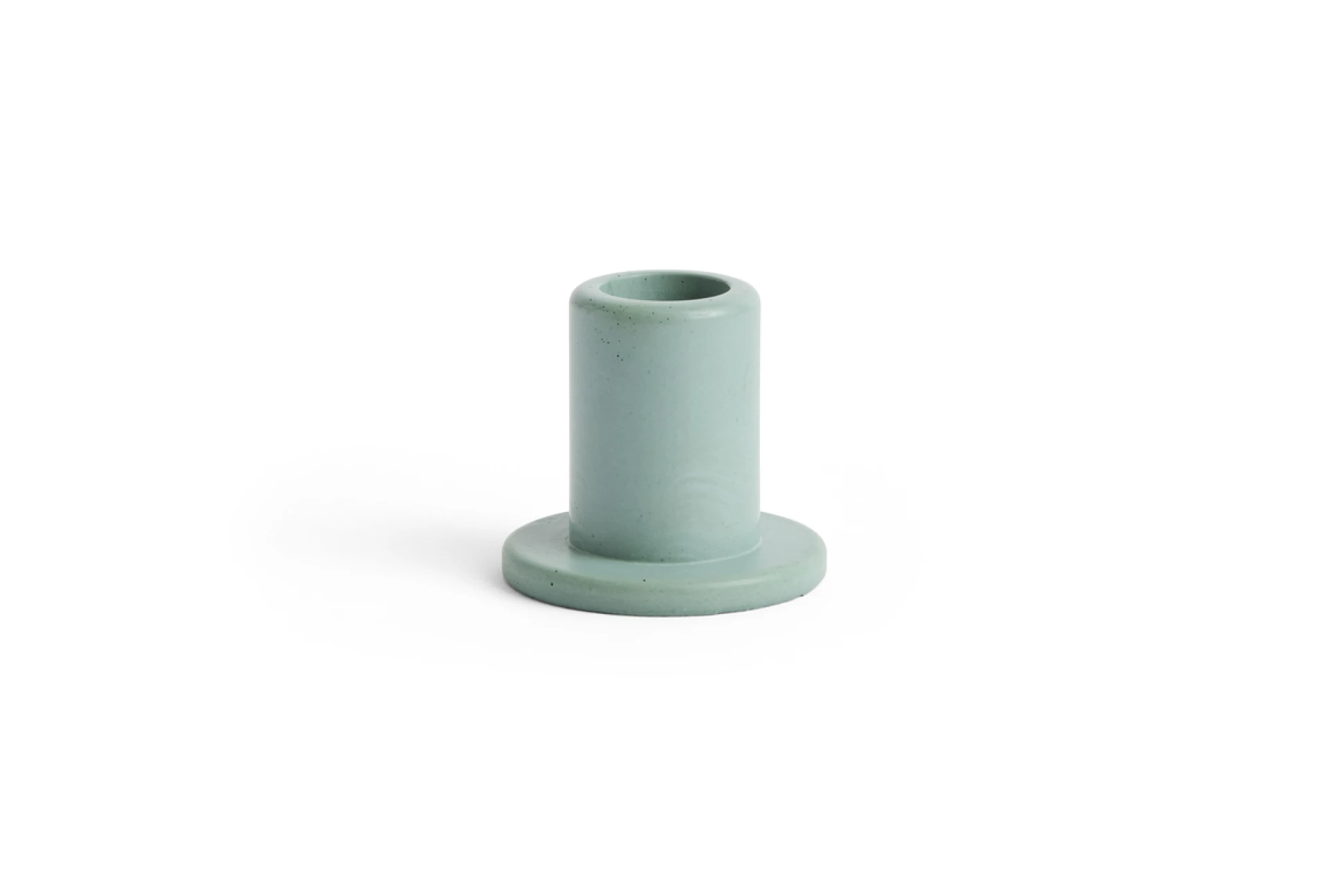 Tube Candleholder Concrete Small Emerald green