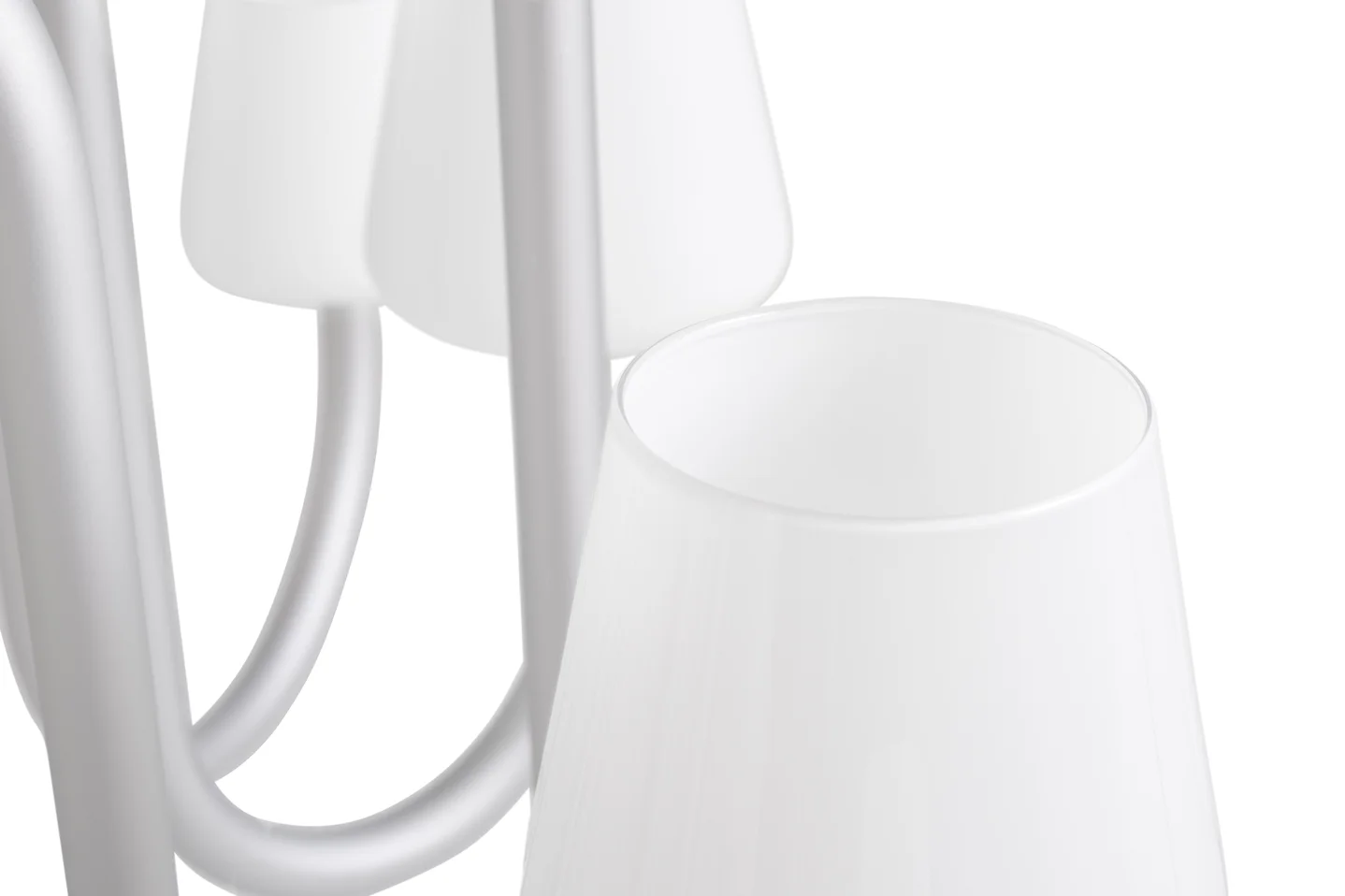 Apollo Chandelier 1065 White opal glass