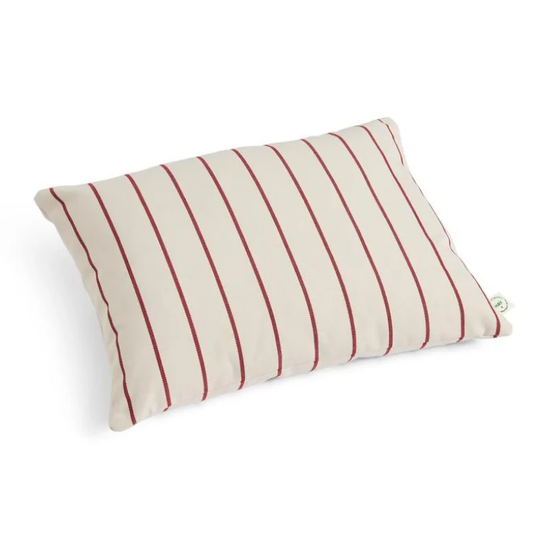 Outdoor Market Cushion Beige red stripe