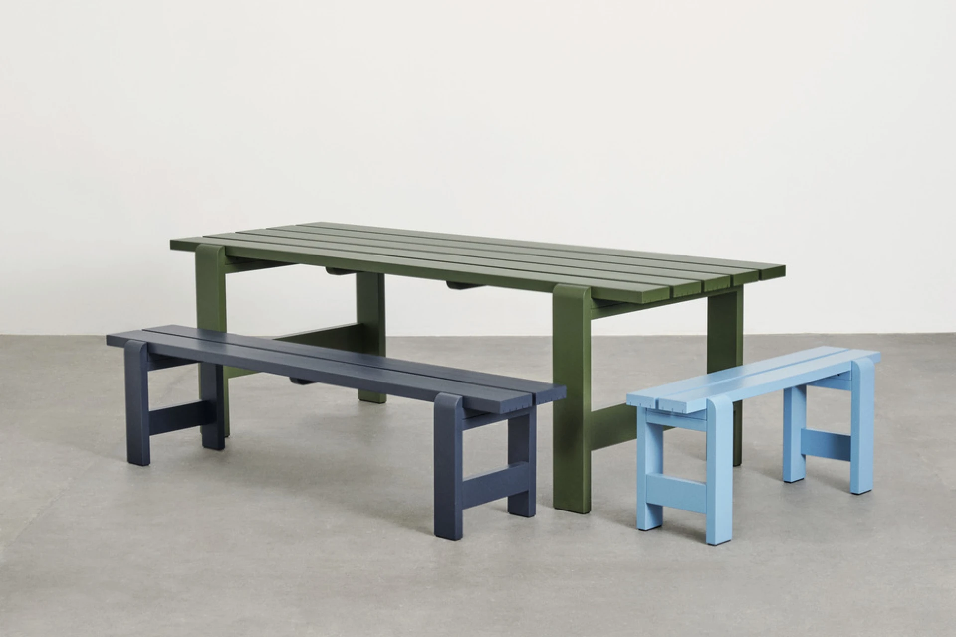 Weekday Bench L190 Steel blue