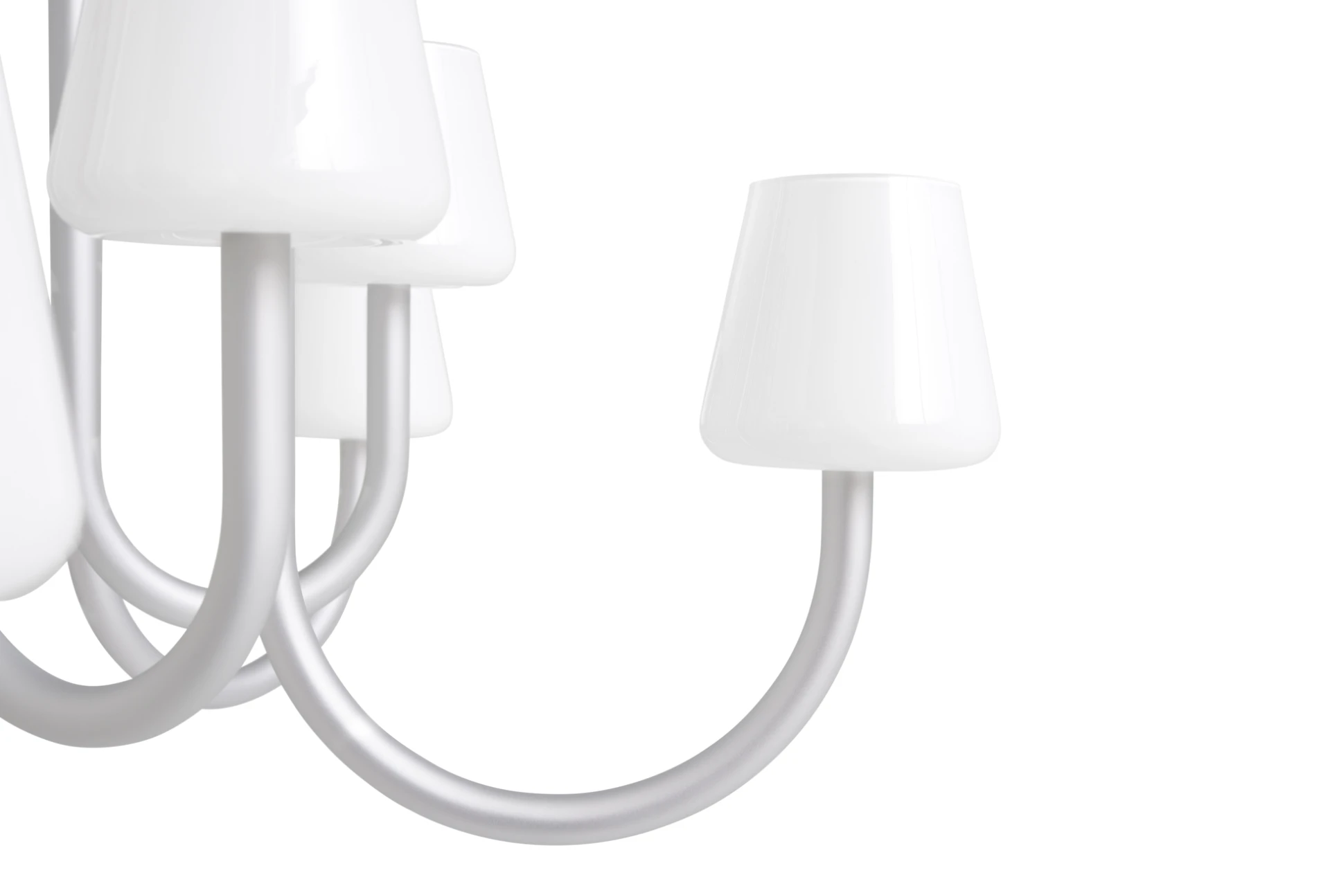 Apollo Chandelier 1065 White opal glass