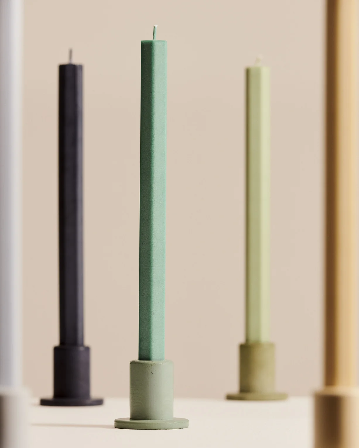 Square Candle Fresh Set of 4