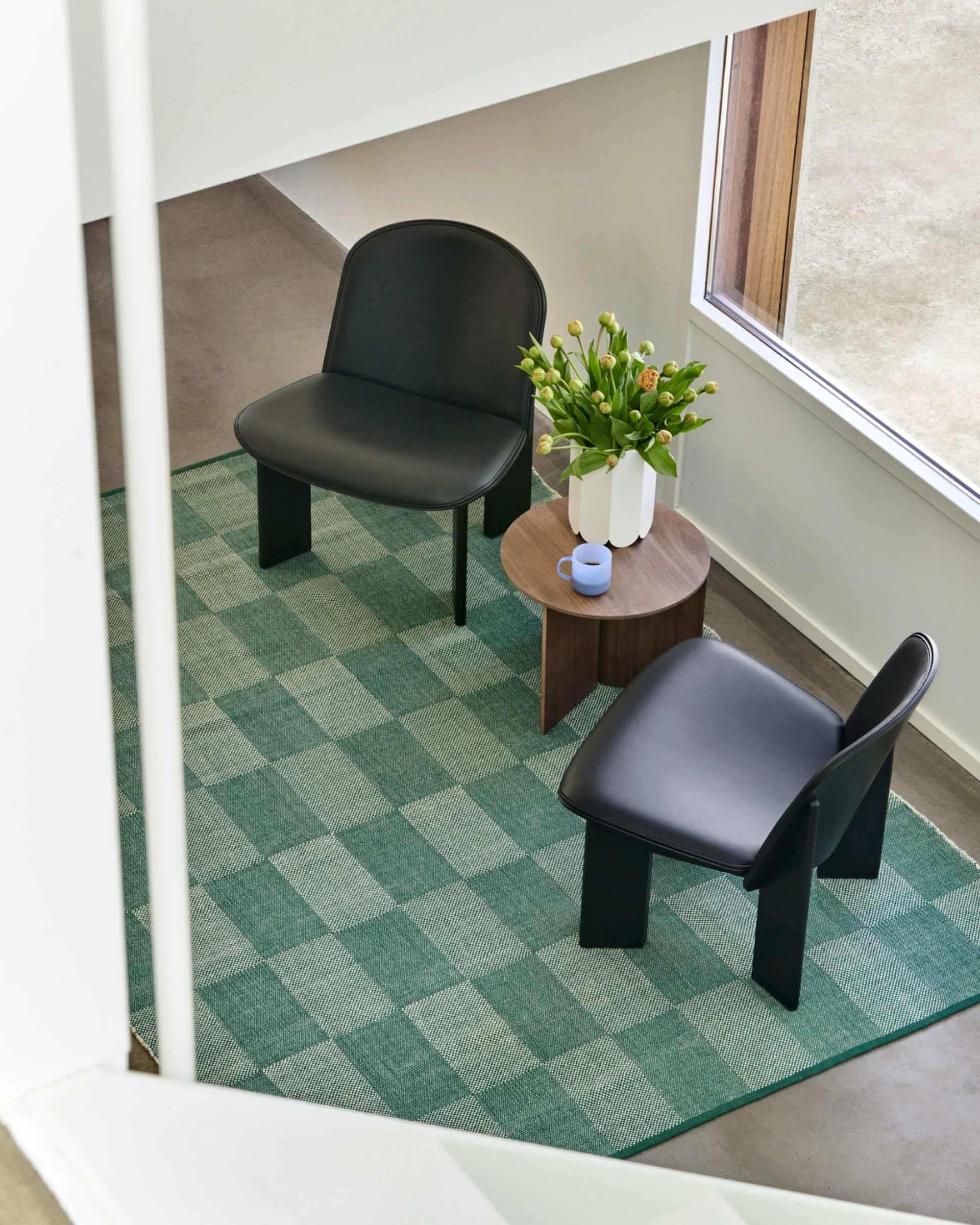 Check Rug 200 x 300 Black L Check Check Rug 200 x 300 Black L Check