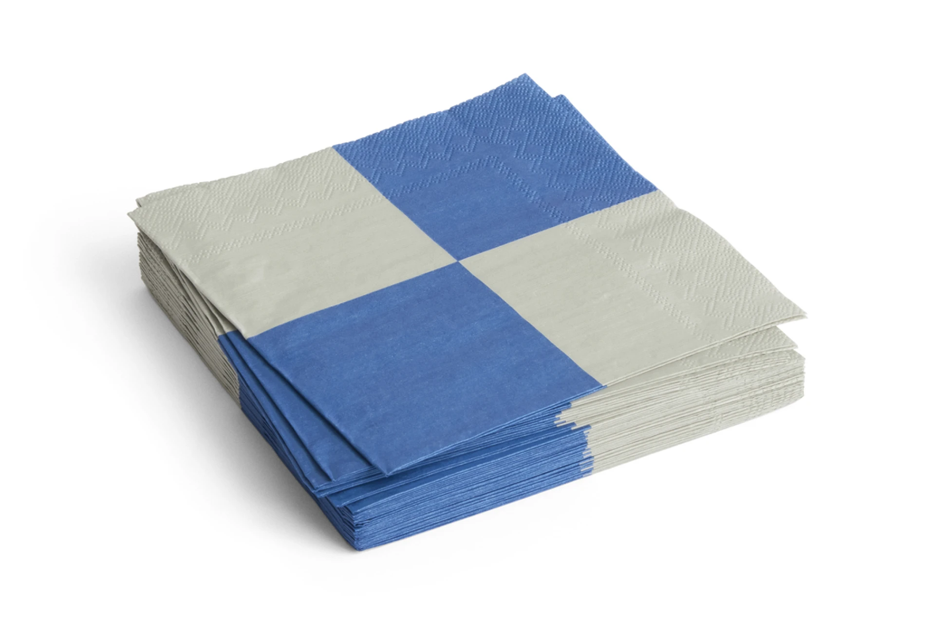 Pattern Napkins Set of 20 Dinner Grey and blue L check