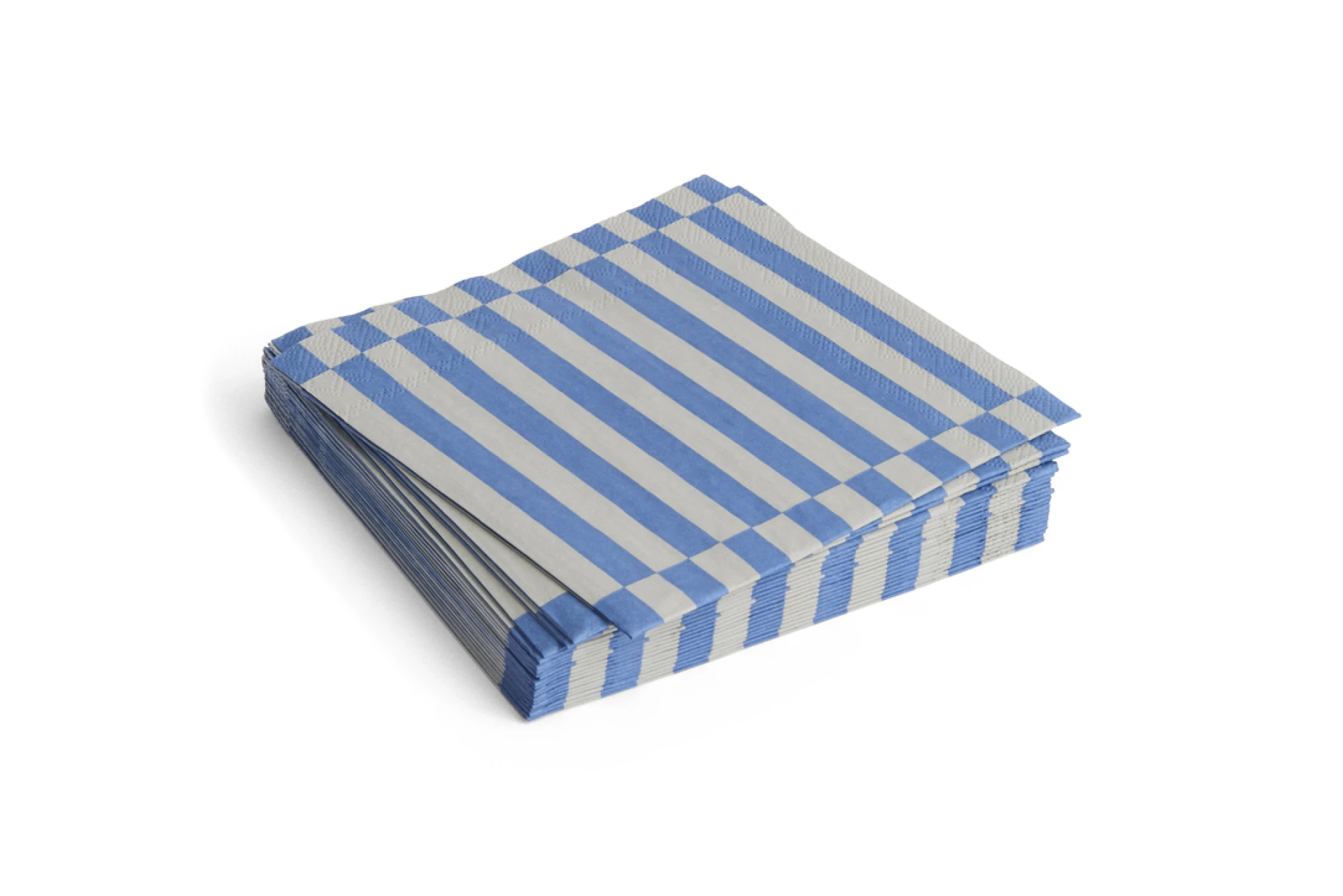 Pattern Napkins Set of 20 Lunch Grey and blue pillar stripe