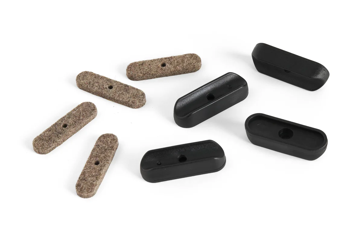 Felt Glider with Plastic Base for AAC & AAS Stoelen Black - Set of 4